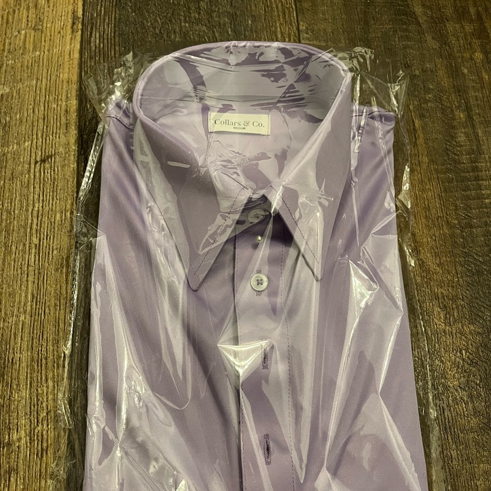 Collars & Co Lavender Original Collar polo shirt size Medium